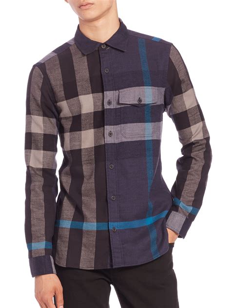 burberry mens shirt china|burberry flannel shirt men's.